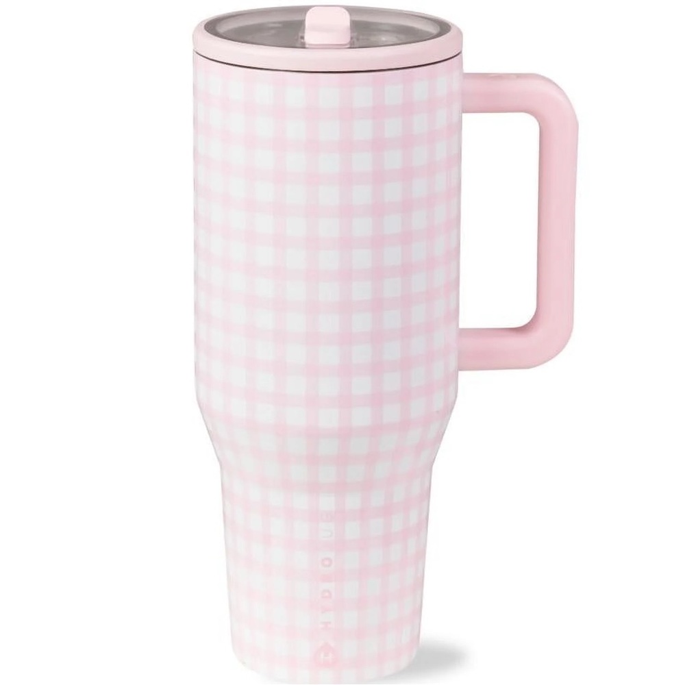 HydroJug 32oz Limited Edition Pink and White Gingham Tumbler